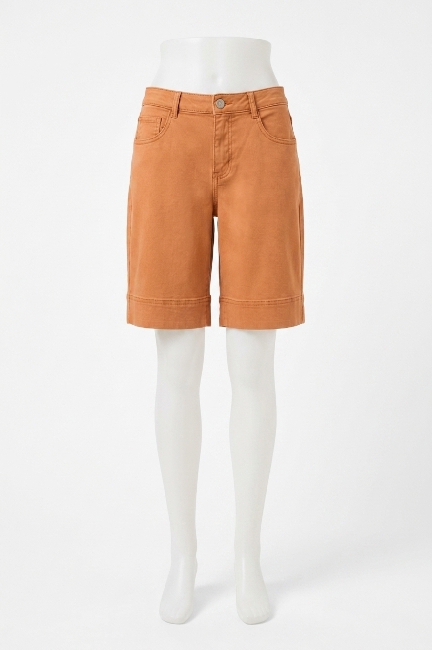 NEW TRIBAL wide-leg bermuda shorts in pinecone